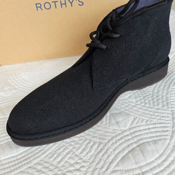 NIB Rothy\'s Chukka Boot Black Shoes 8.5 main image 11